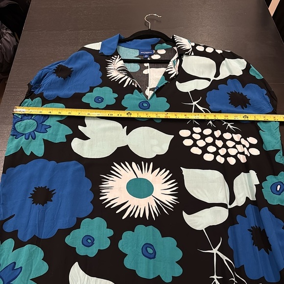 MARIMEKKO for Target Womens Long Kaftan Dress - Kukkatori Print - Blue S/M - Picture 5 of 7